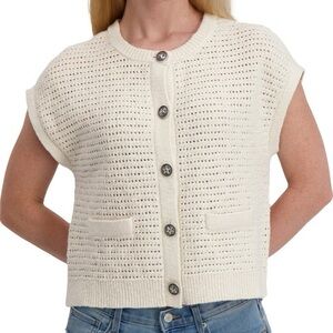 Lucky Brand Short Sleeve Cotton Cardigan
